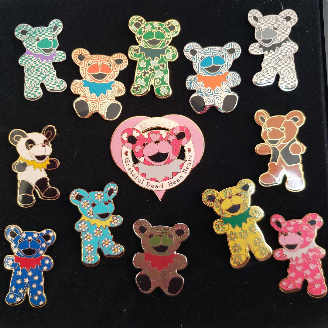 Grateful Dead Bears Pin Badge Set of 12 Rare