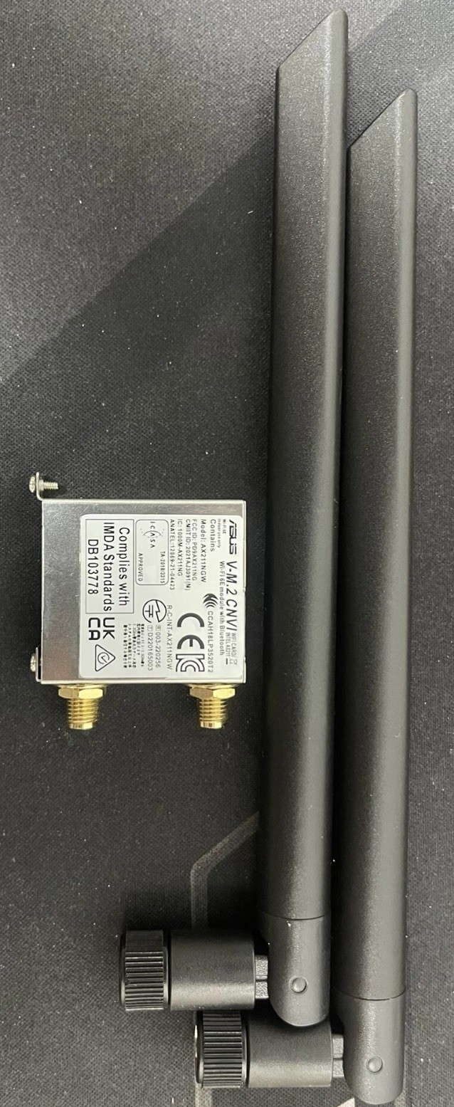 ASUS WIFI GO M.2 Card Wireless Intel AX211NGW WiFi6E Bluetooth 5.3 with Antenna