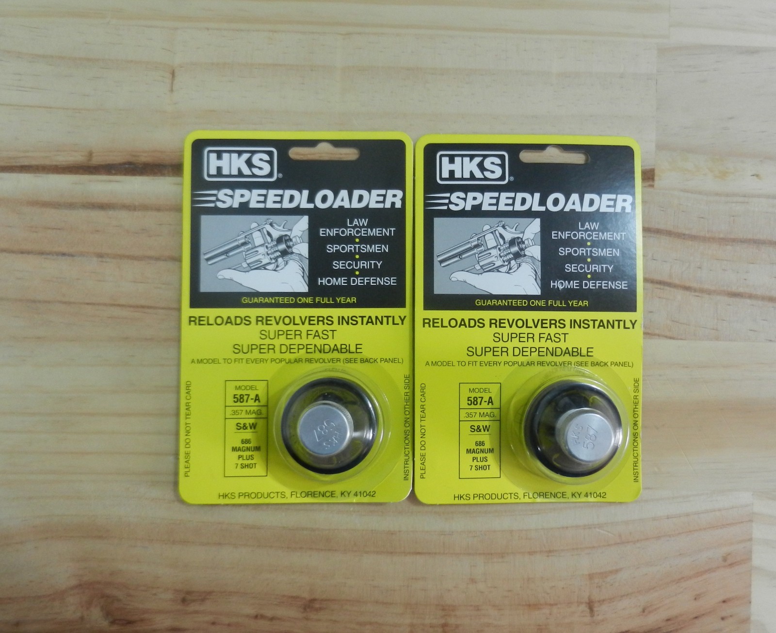 HKS Speedloader;  587-A;  7-Shot;  357 Mag;  2 Pack;  Fast & Dependable