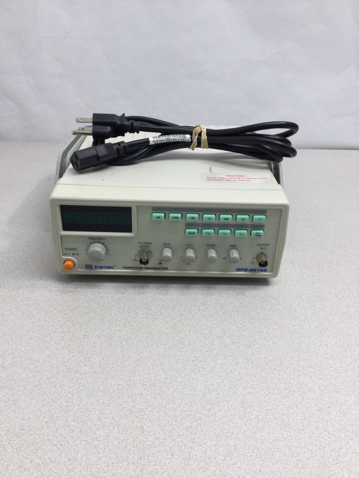 **AS-IS**POWER ON, NON-TESTED GW Instek GFG-8216A Function Generator