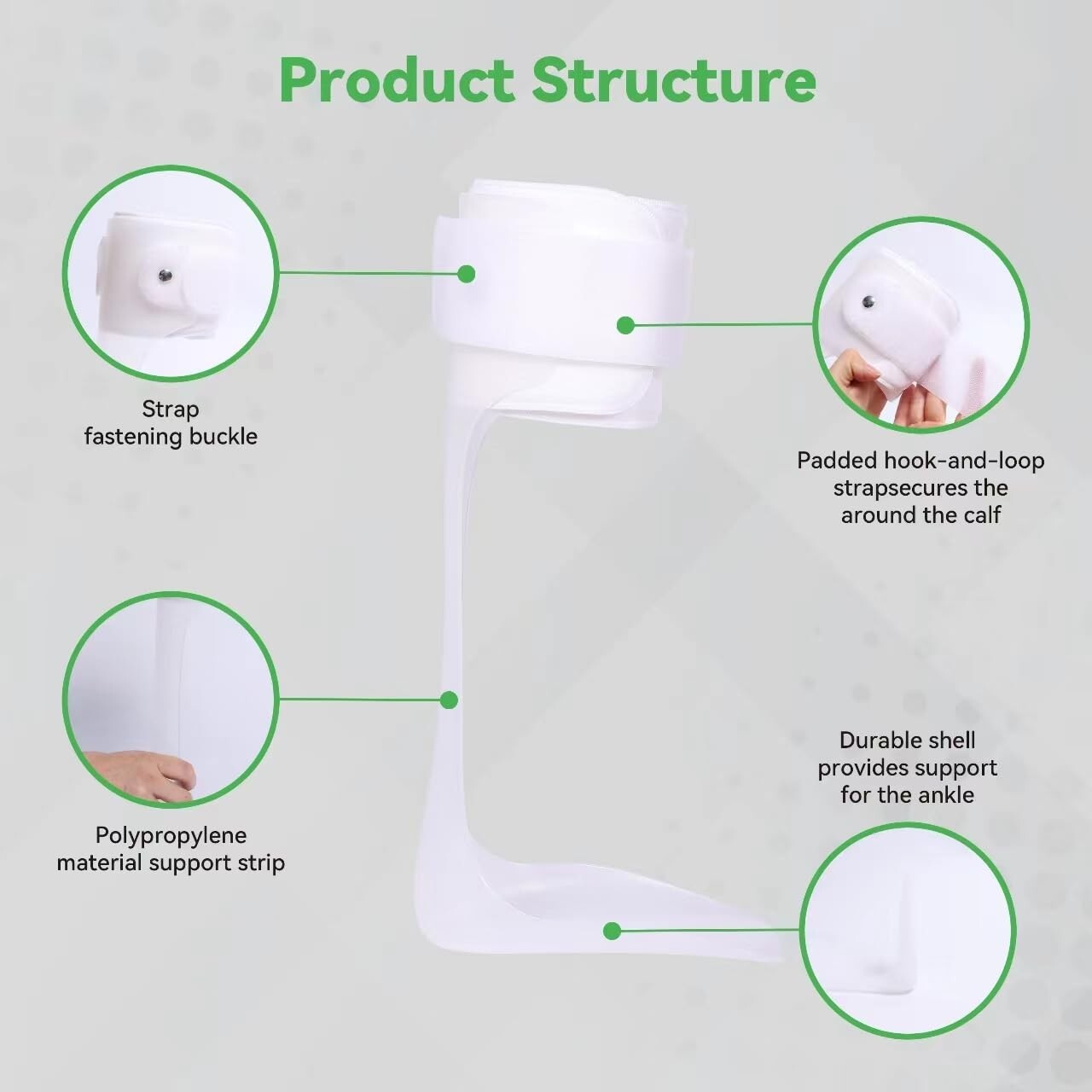 Adjustable Foot Drop Brace,Left or Right Foot,Helps with Walking & Stability