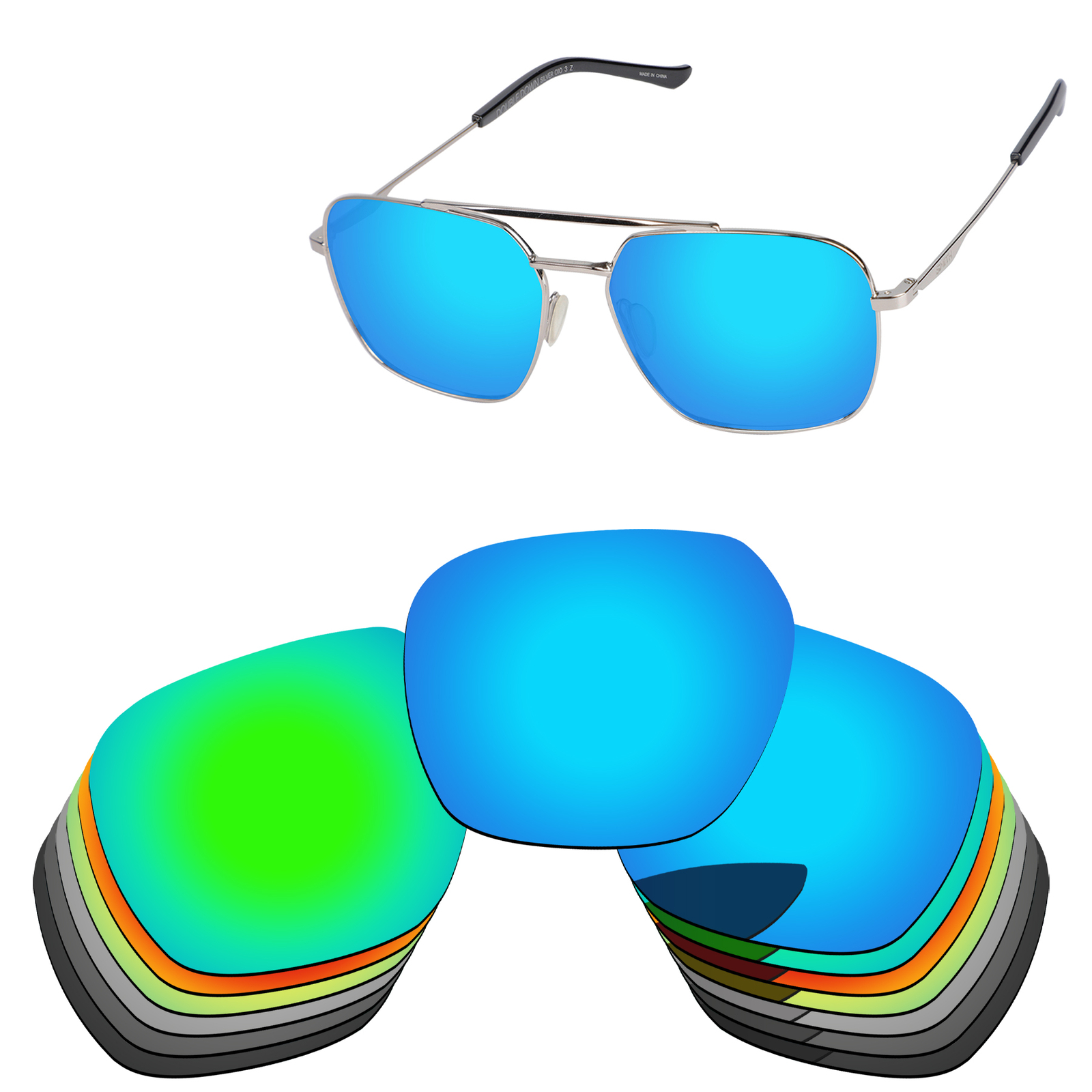 Lenslog Polarized Replacement Lens For-Smith Double Down Frame -Colors