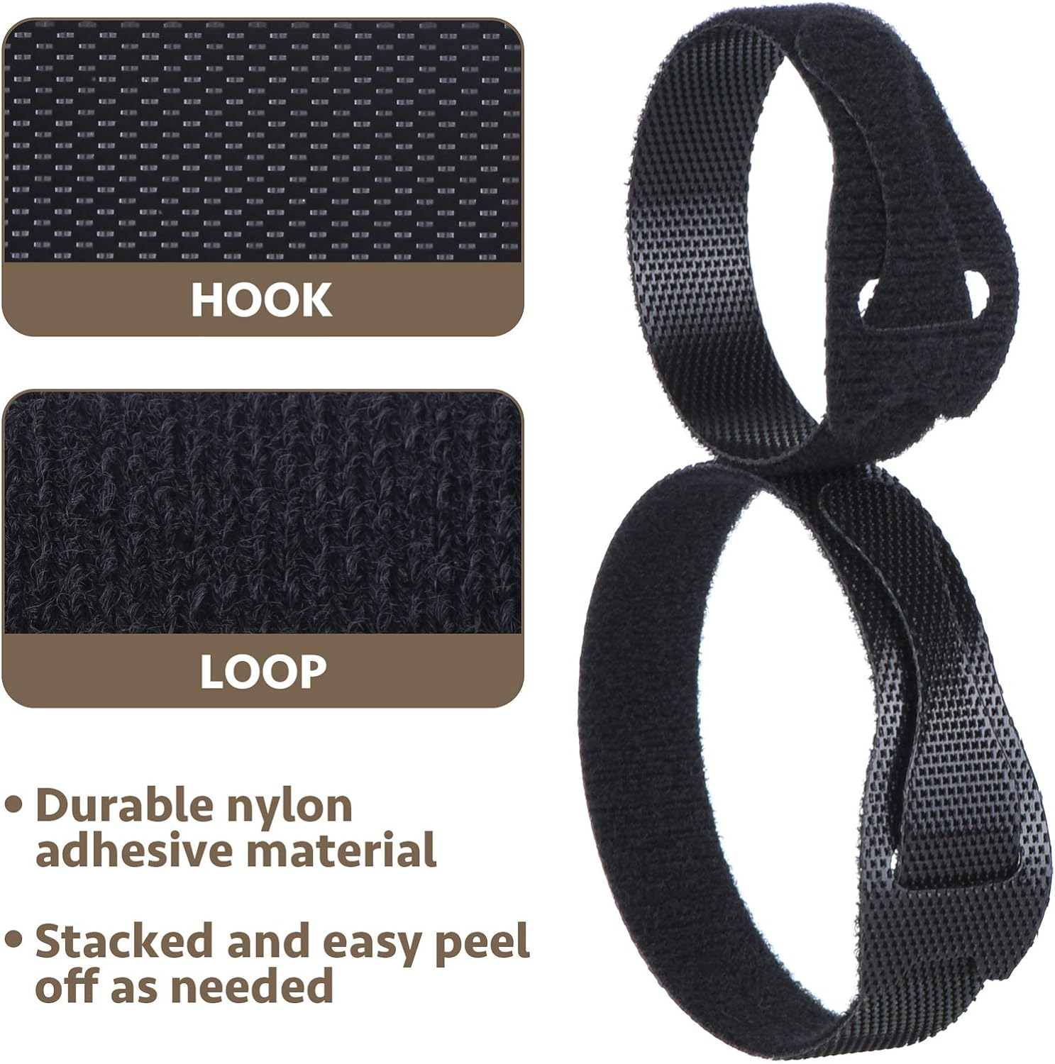 60 Reusable Cable Ties Premium Nylon Adjustable Straps for Smart Cord Management