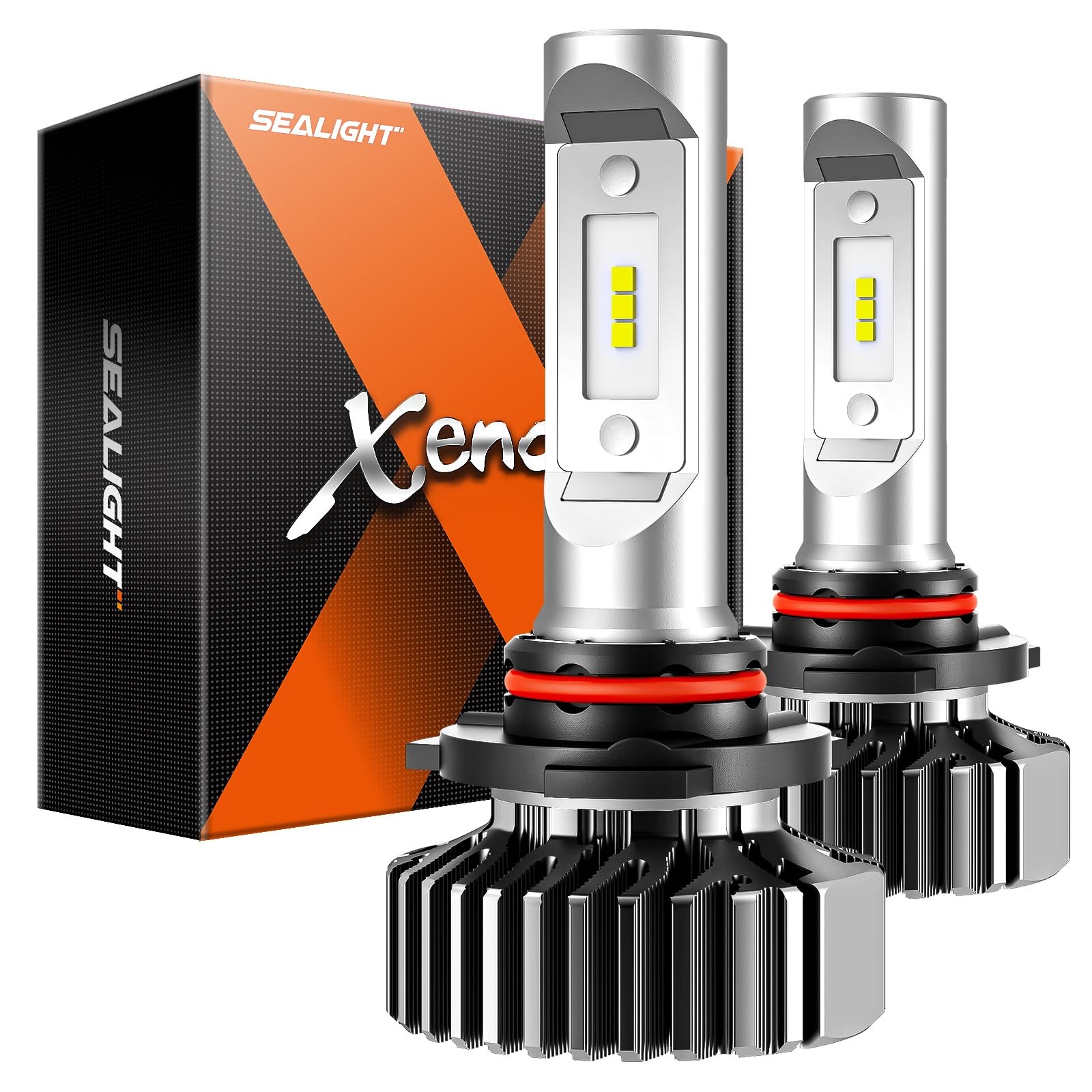 SEALIGHT 9006 Bulbs, 4X Super Bright Powersport Bulbs 6000K White Plug and Play,