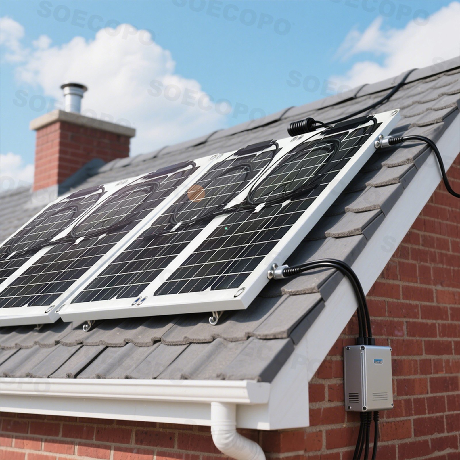 【Set】2400W Solar Panels - 4 x 600W Flexible + 100A Controller with AccessoriesKI