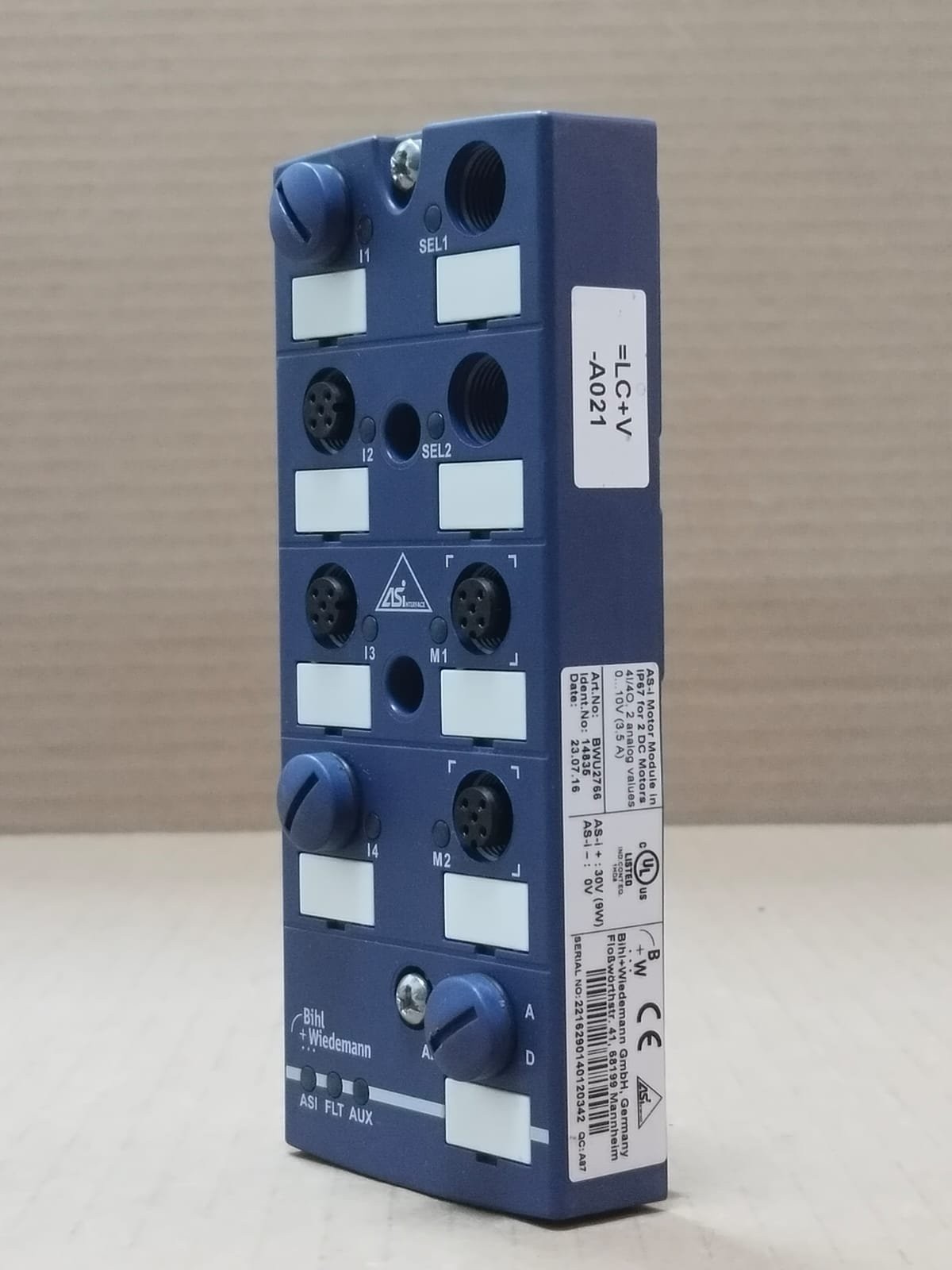 Bihl+Wiedemann BWU2766 AS-i Motor Module I O Module
