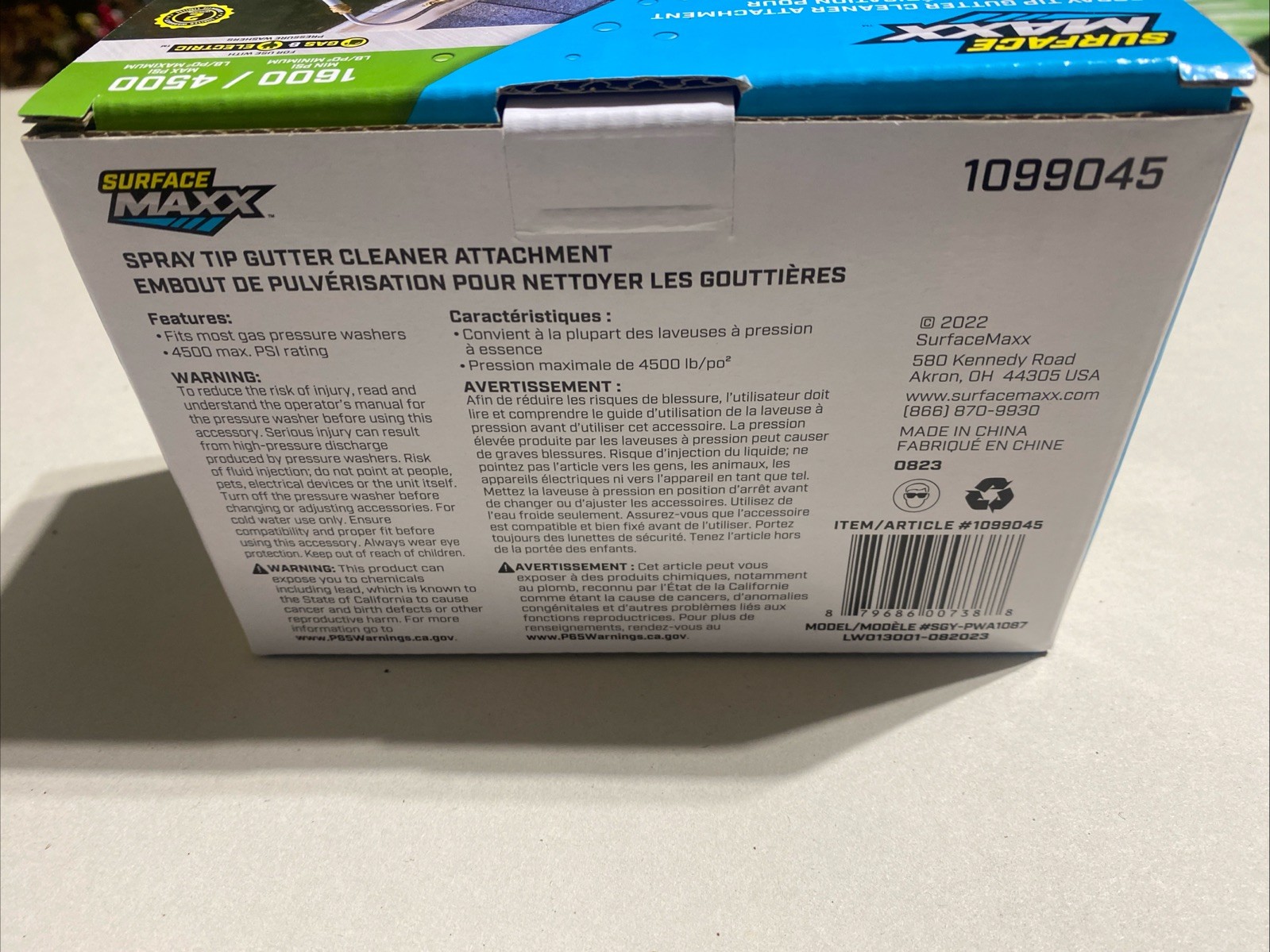 Surface Maxx Gutter Cleaner Spray Tip Attachment Compatible Pressure Washer NEW!