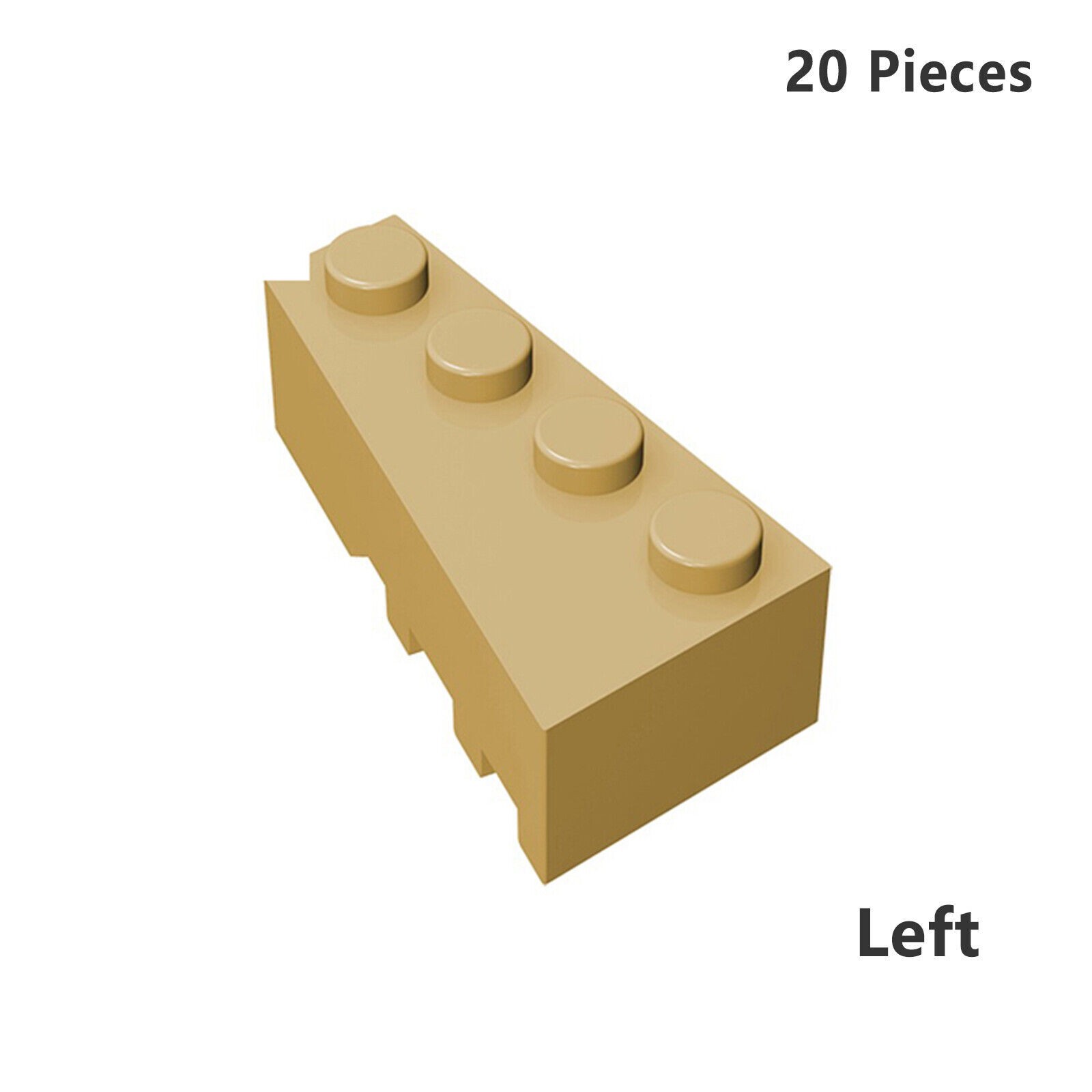 Part 41768 Wedge 4 x 2 Left Bricks Wedged Tan Building Pieces BULK LOT NEW