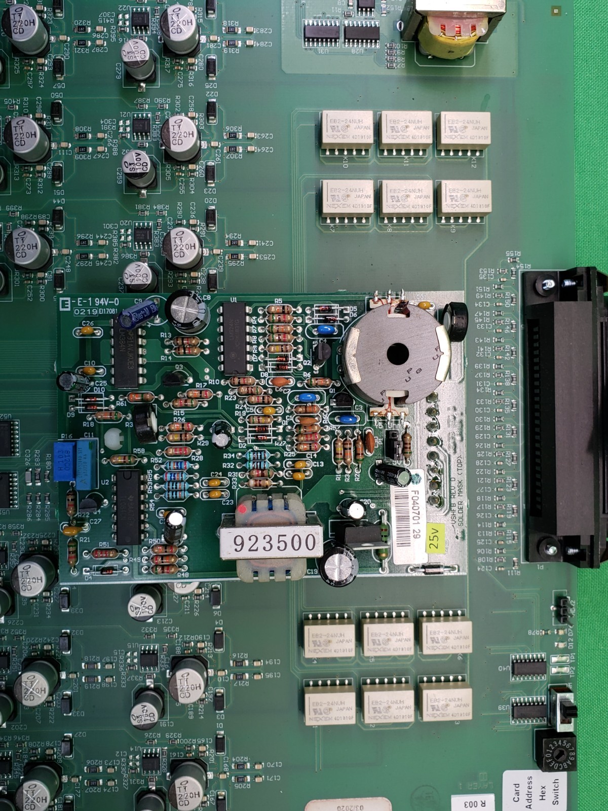 Valcom XPETCM12 Card SILKSCREEN SA-STA25V 2020 U32 R1.00 SW HW 003 R