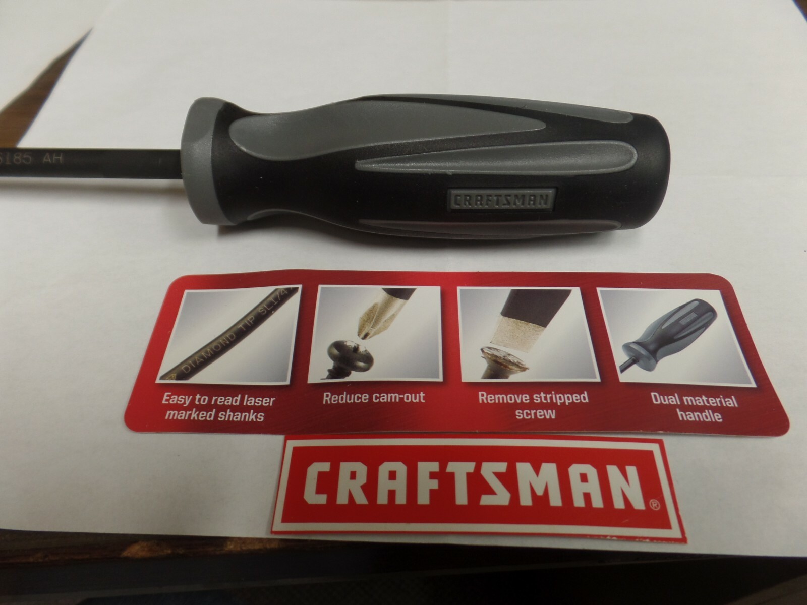 EXTREME GRIP CRAFTSMAN  DIAMOND TIP SCREWDRIVER    PHILLIPS   #1 X 8" AH NEW