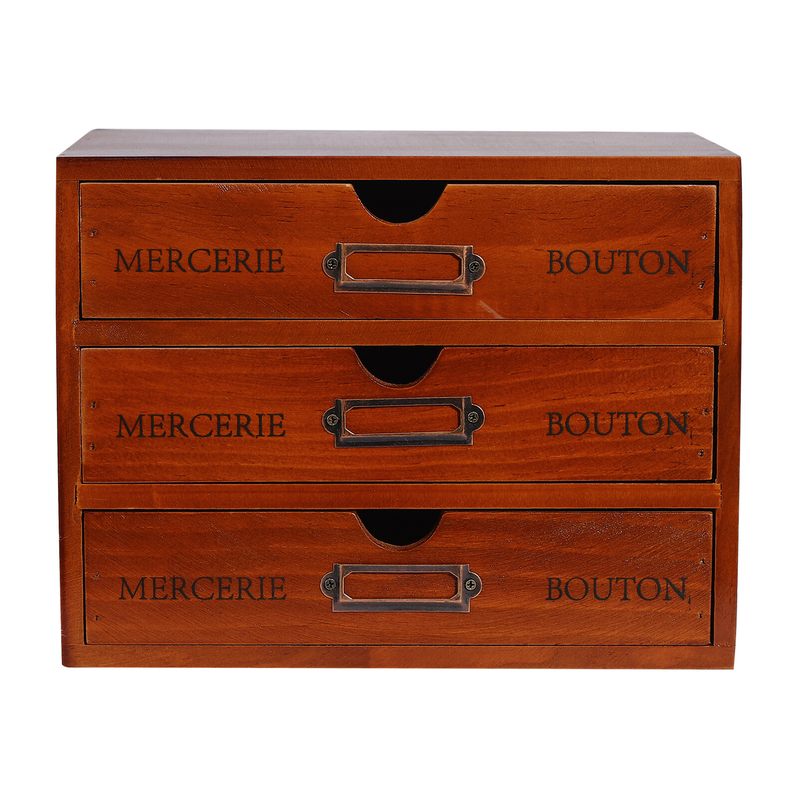 5 PCS Wooden Desktop Organizers Retro Rectangular Storage Drawers For Tabletop