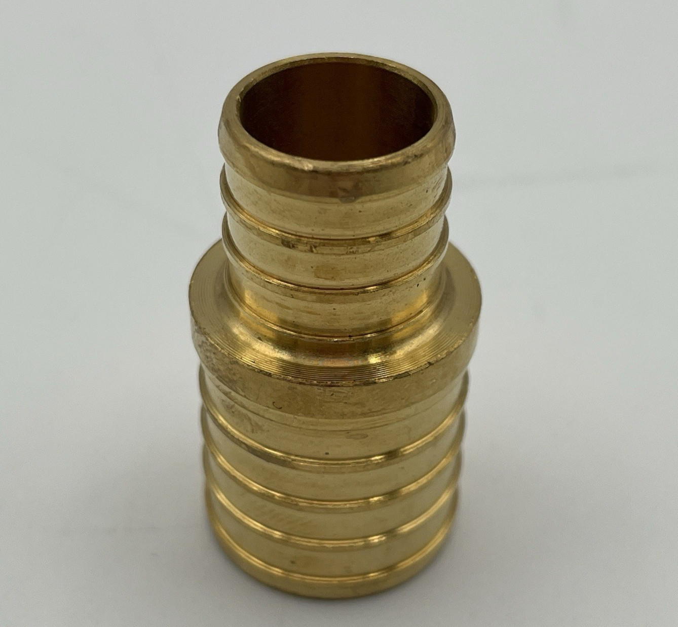 NEW! 10 Pack 1" to 3/4" PEX B Brass Reducer Coupling - Aqua Plumb Crimp Adapter