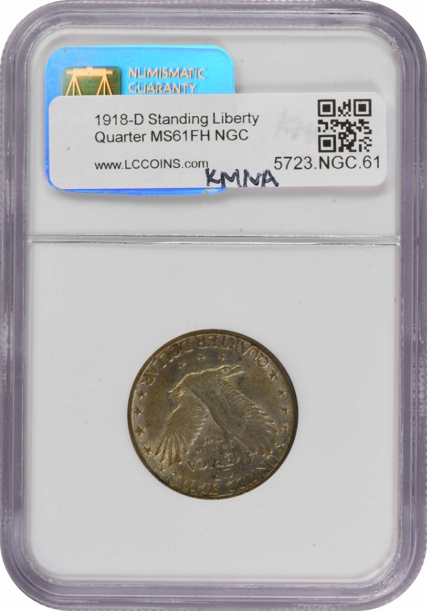 1918-D Standing Liberty Silver Quarter MS61FH NGC