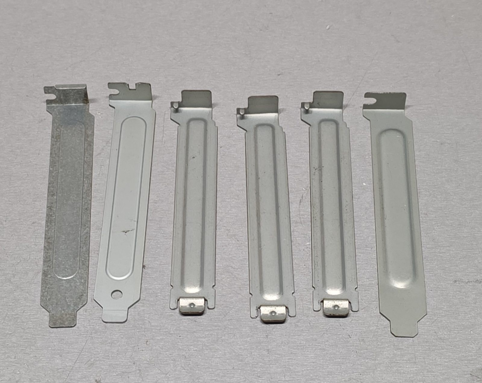 Lot of 6 Low Profile PCI Slot Cover Blanks Shields for PC Desktop Case