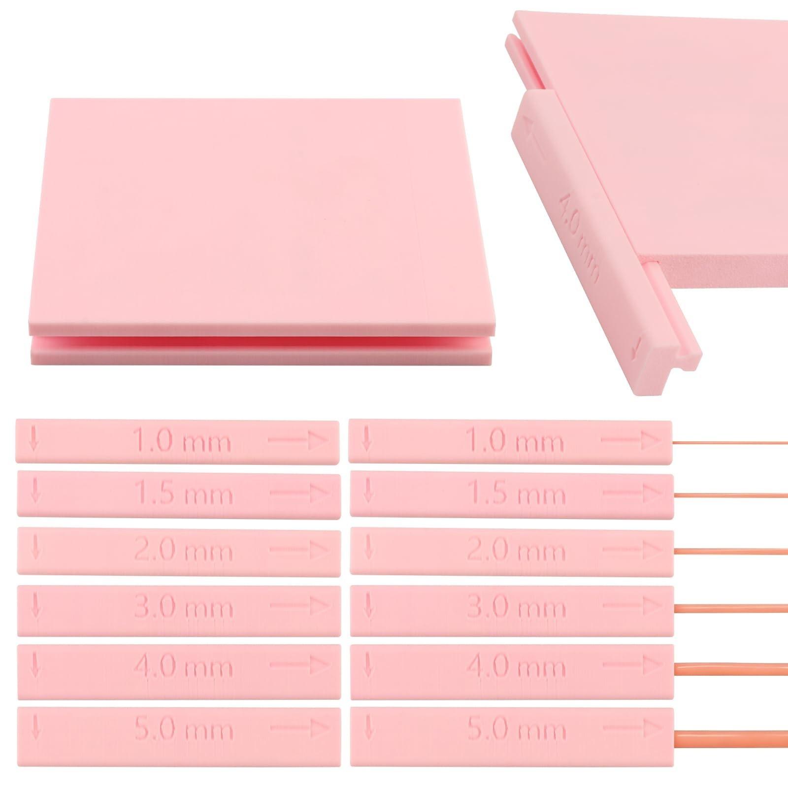 7 Pcs Clay Roller Guide Set - DIY Polymer Clay Rolling Strips & Earring Tools, 1