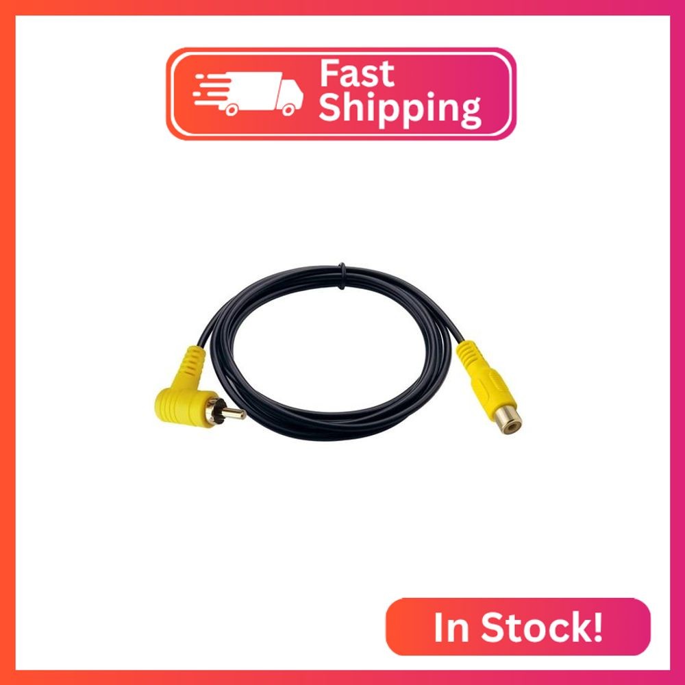 Traovien RCA Audio Cable Gold-Plated Elbow RCA line Lotus Male and Female Extens