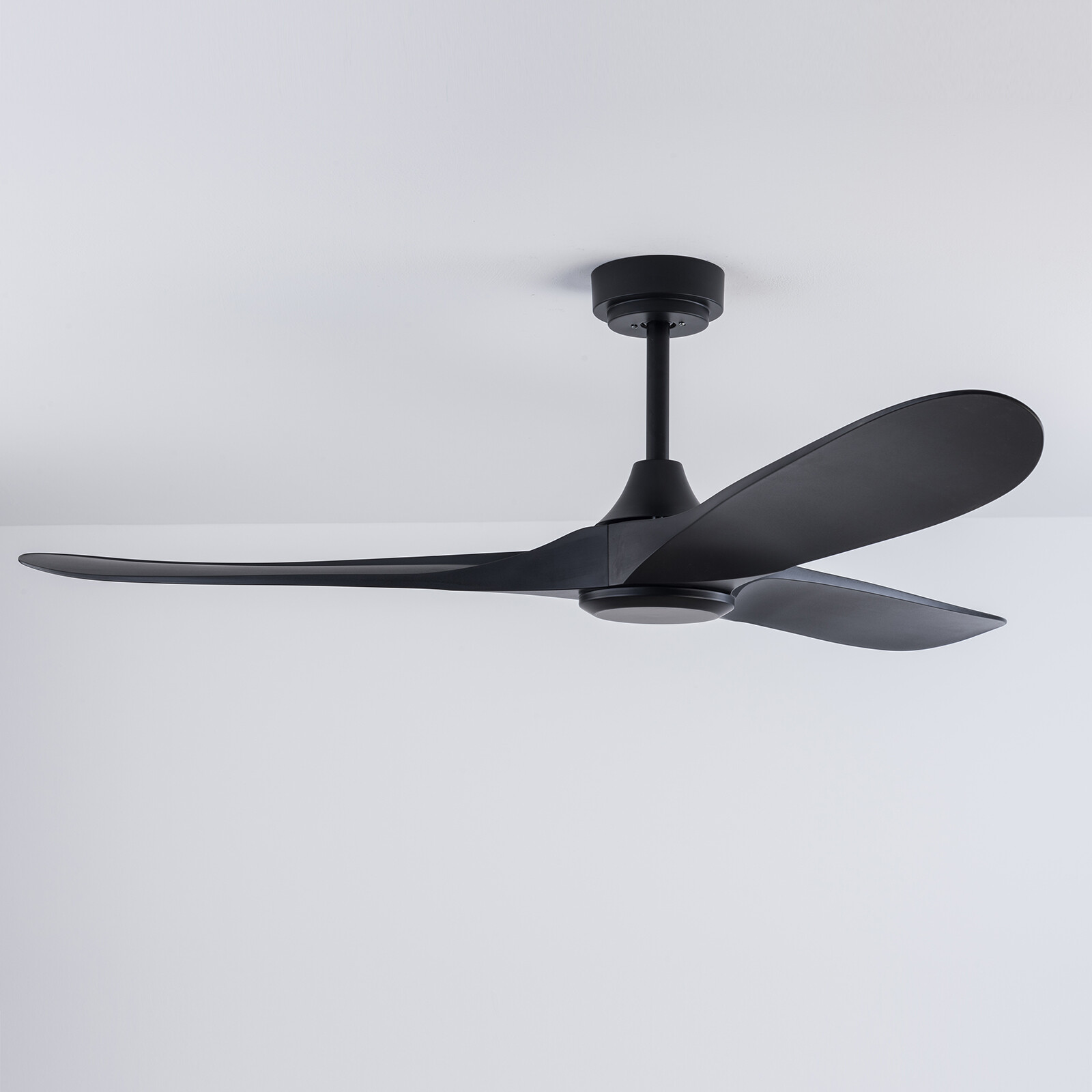 52" Flush Mount Solid Wood Ceiling Fan with Light 3 Speed Quiet DC Motor 3 CCT