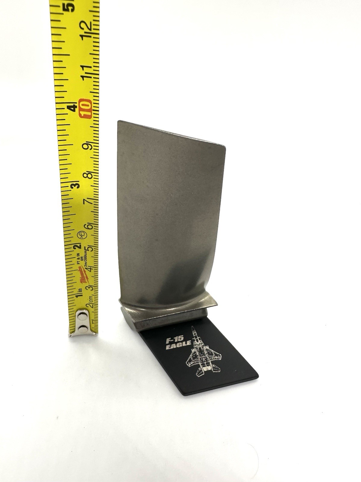 F-16/F-15 Titanium Jet Engine Blade. USAF Pilot Gift Turbine Boeing Eagle Model