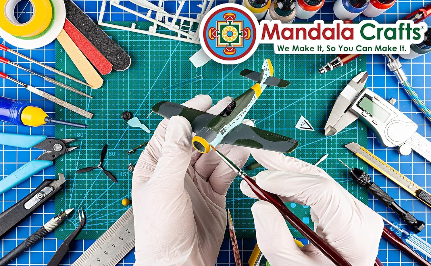13 Pieces Mandala Crafts Model Tool Kit - Hobby Building Tool Hardware Basic Set