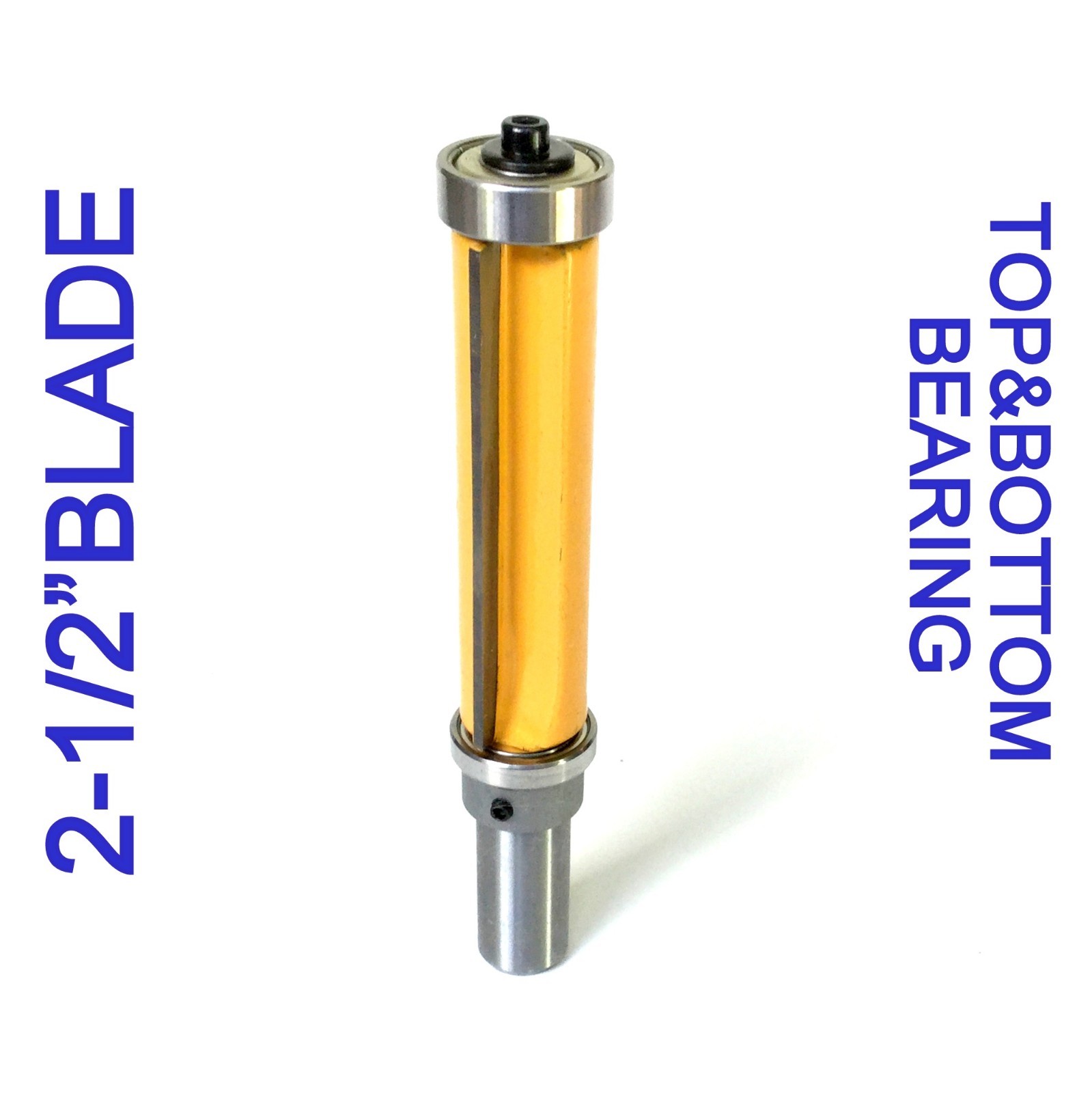 1pc 1/2 SH 2-1/2" Extra Long Trim Pattern Top&Bottom Bearings Router Bit S