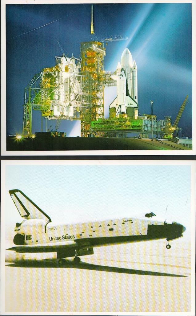 2 LOT 8 X 10" LITHOGRAPHS NASA  SPACE SHUTTLE LAUNCHPAD EXCELLENT CONDITION