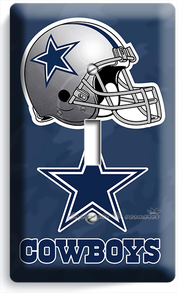 DALLAS COWBOYS FOOTBALL TEAM SINGLE LIGHT SWITCH WALL PLATE SPORT GAME ART DECOR