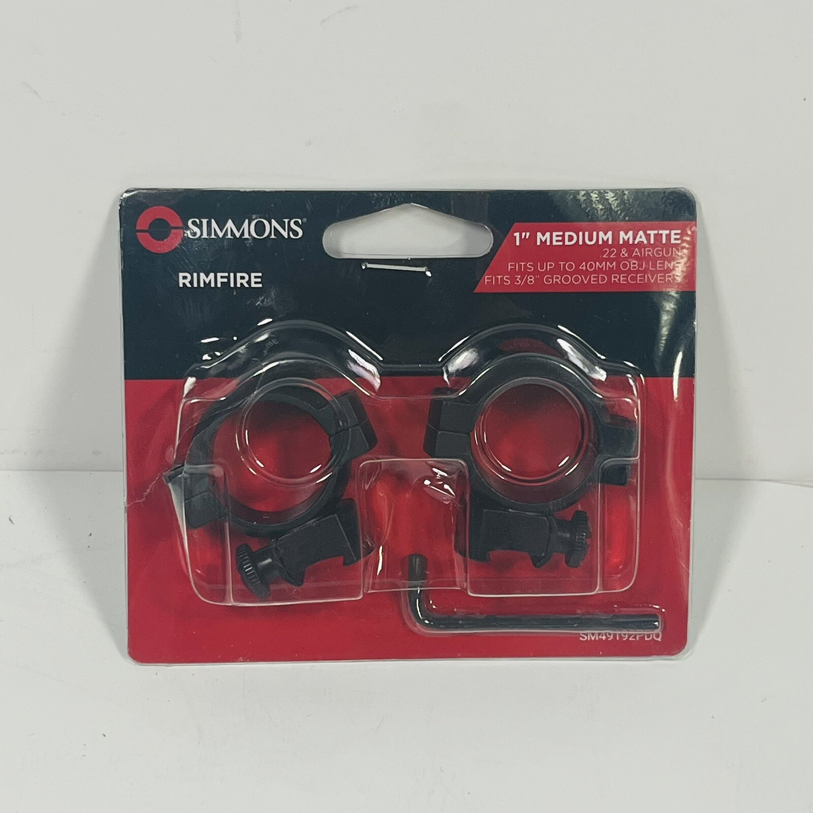 Simmons Rimfire 1" Scope Rings Weaver Style Med. Matte SM49196PDQ .22 & Air Gun