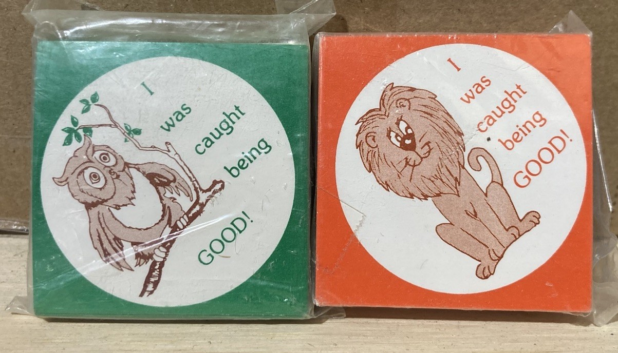 "I was caught being GOOD!" Inventive Rewards Vintage Stickers 100 Piece NOS NIP