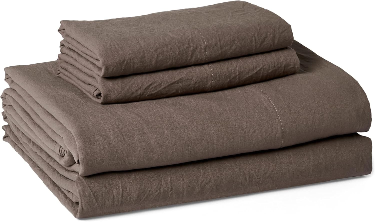 Brushed Microfiber Sheet Set Extra Soft W/ Natural Texture Breathable Elastic