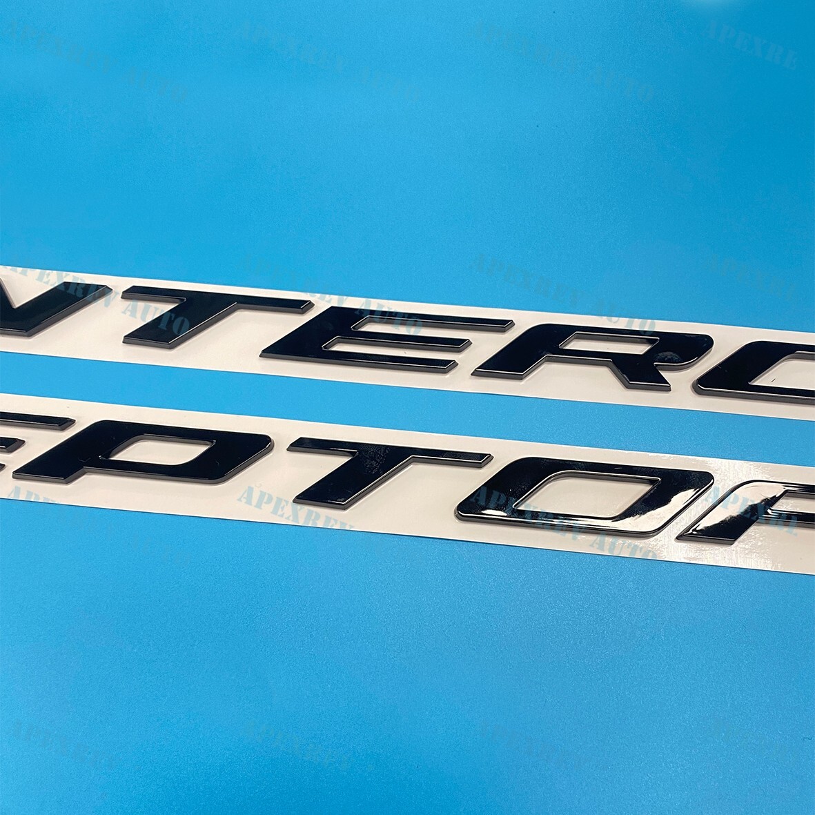 3D Gloss Black Front Hood Letters For Interceptor Emblems 2011-2024 Modified