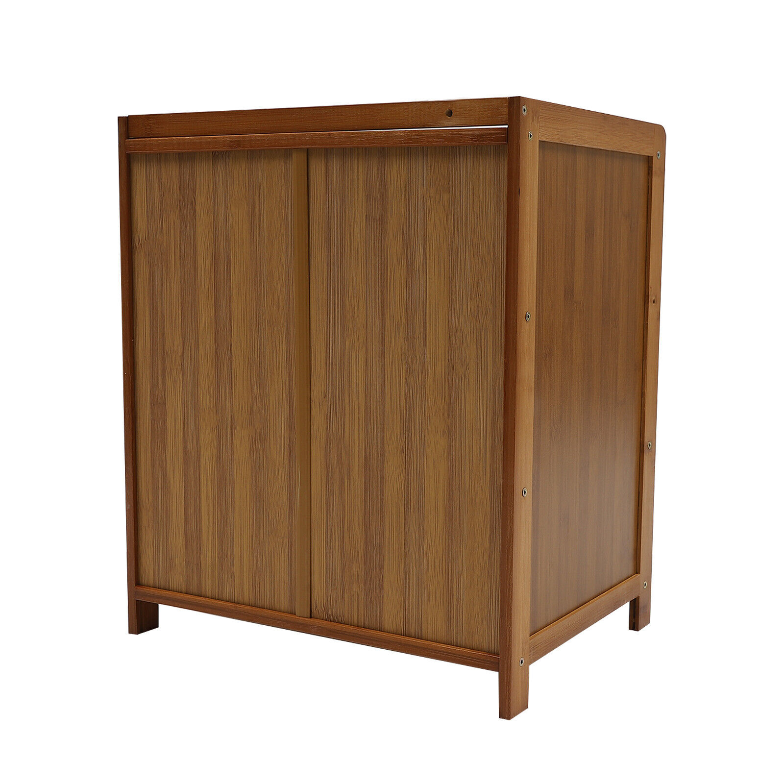 Bamboo Night Stand Office Side Table Bedside Table Shelf Rack Bedroom Nightstand