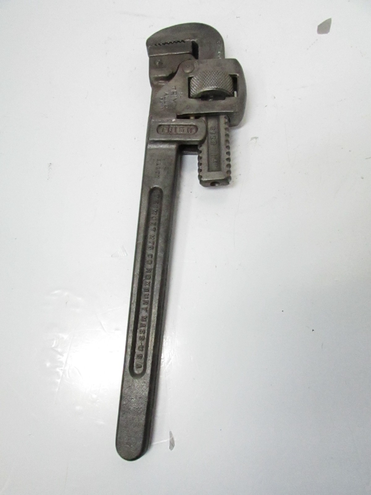 Vintage Trimo Size 14" Pipe Wrench Trimont Mfg. Co. 3-5-18 Alloy