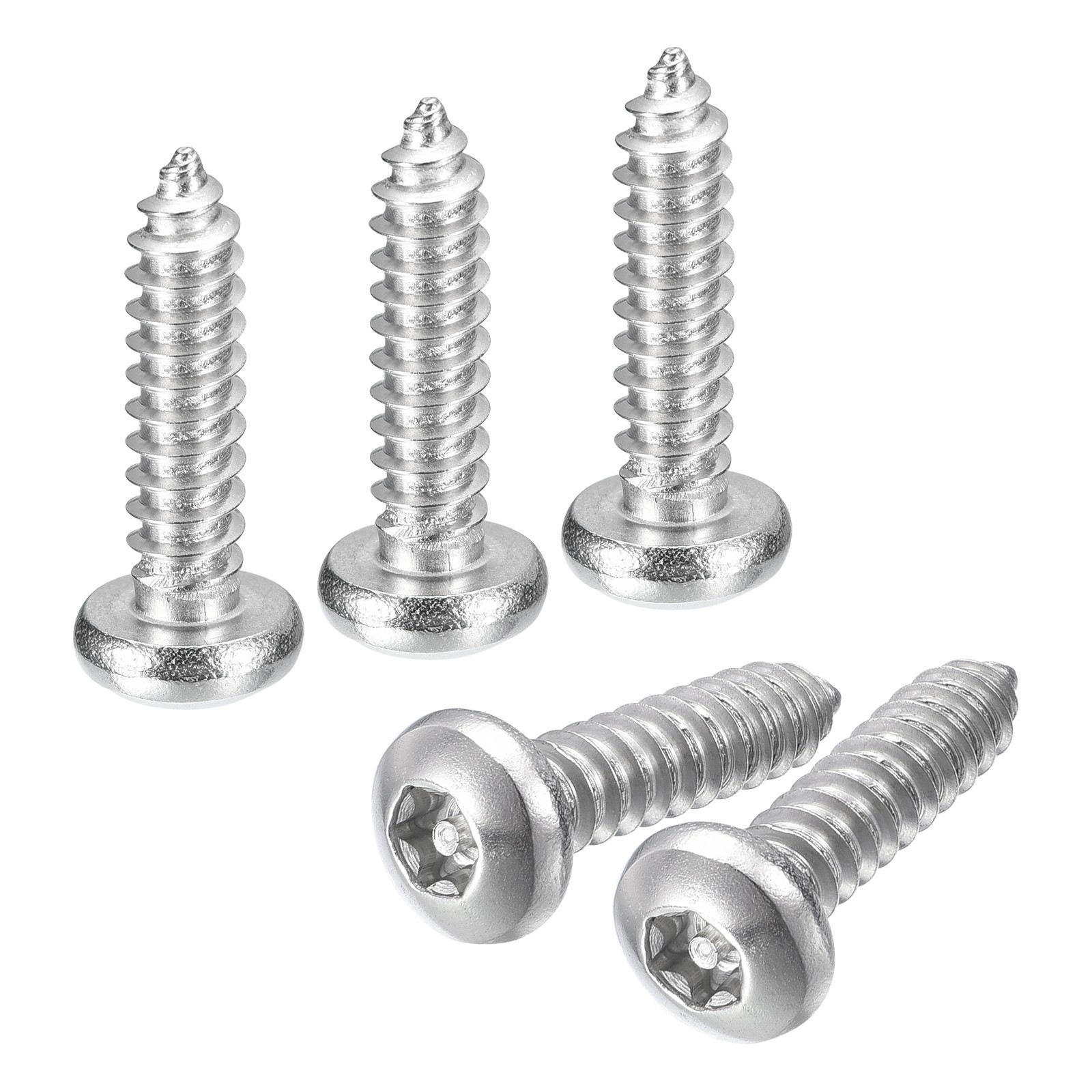 #14 x 1" Torx Security Screws, 20pcs Button Head, 304 Stainless Steel