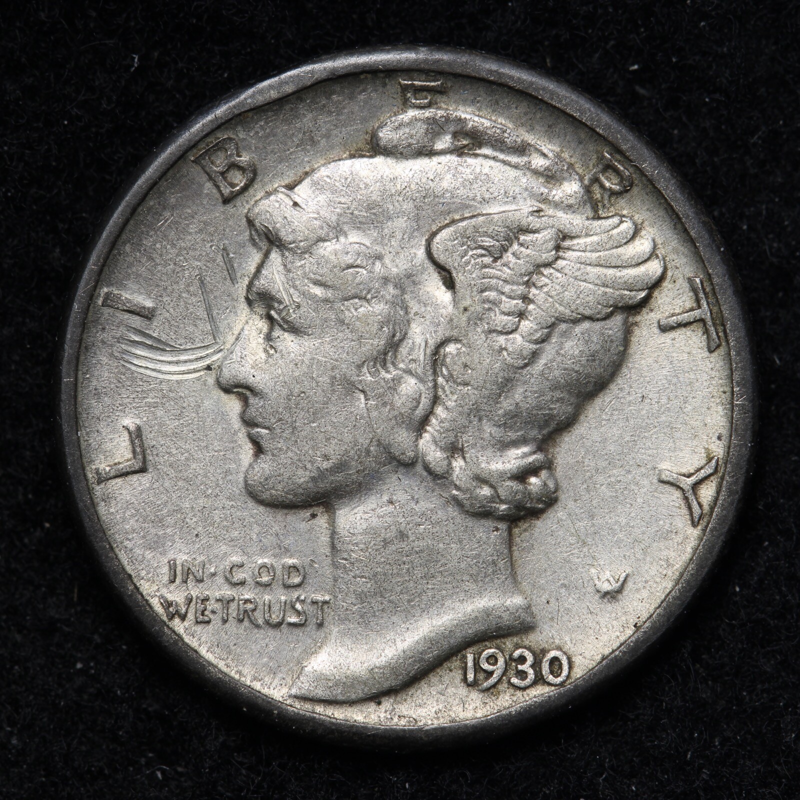 1930 Mercury Silver Dime CHOICE AU E274 UAH