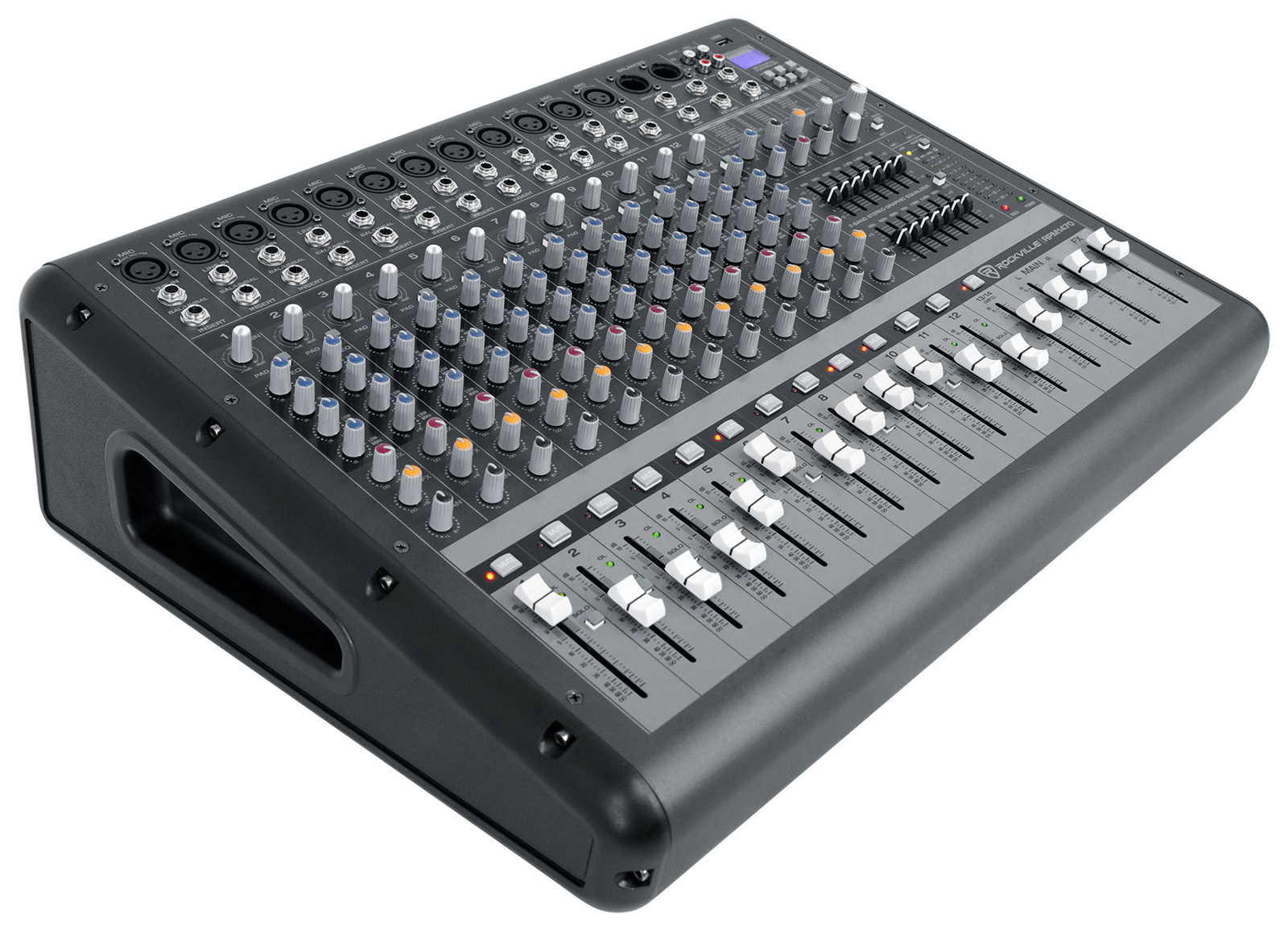 Rockville RPM1470 14 Channel 6000w Amplifier Mixer USB, Effects/14 XDR2 Mic Pres