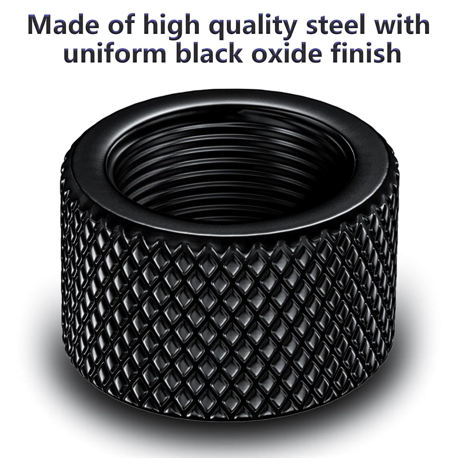 2 Pack Thread Protector 5/8X24 Steel Thread Adapters (Black)