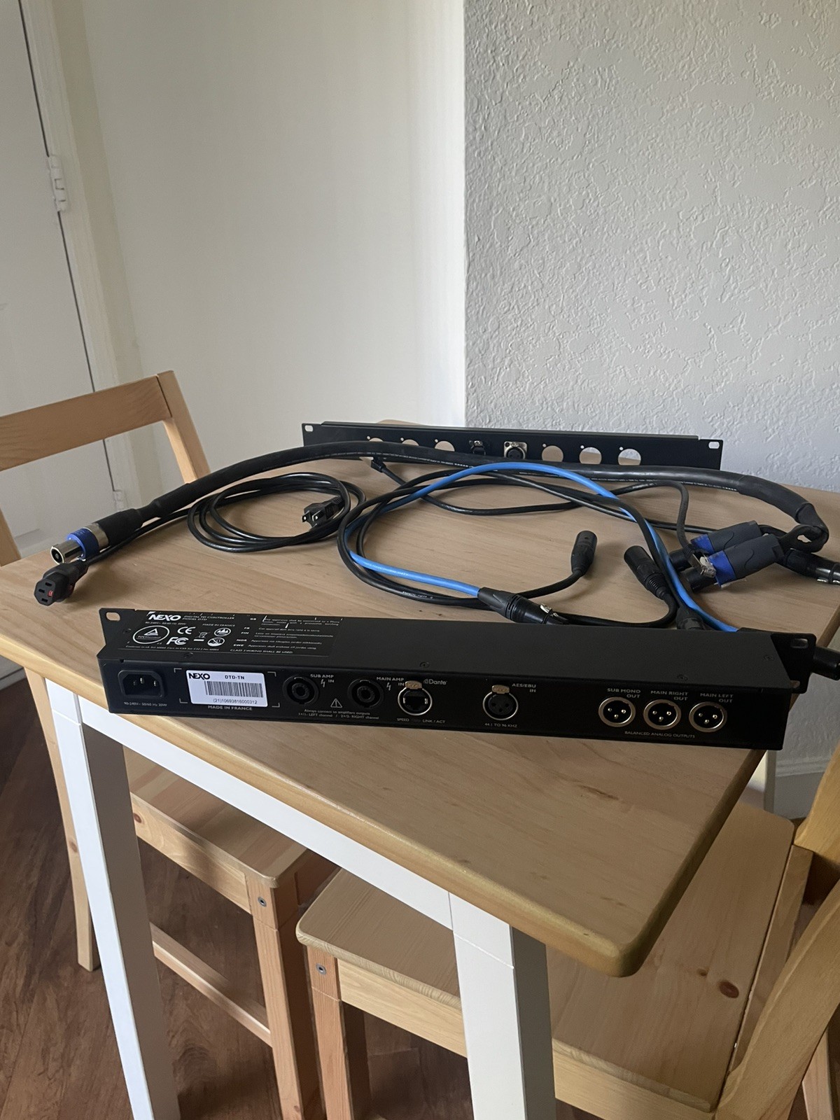 Nexo DTD-TN Digital Controller DANTE Rack Mountable 1U Processor Black/Silver