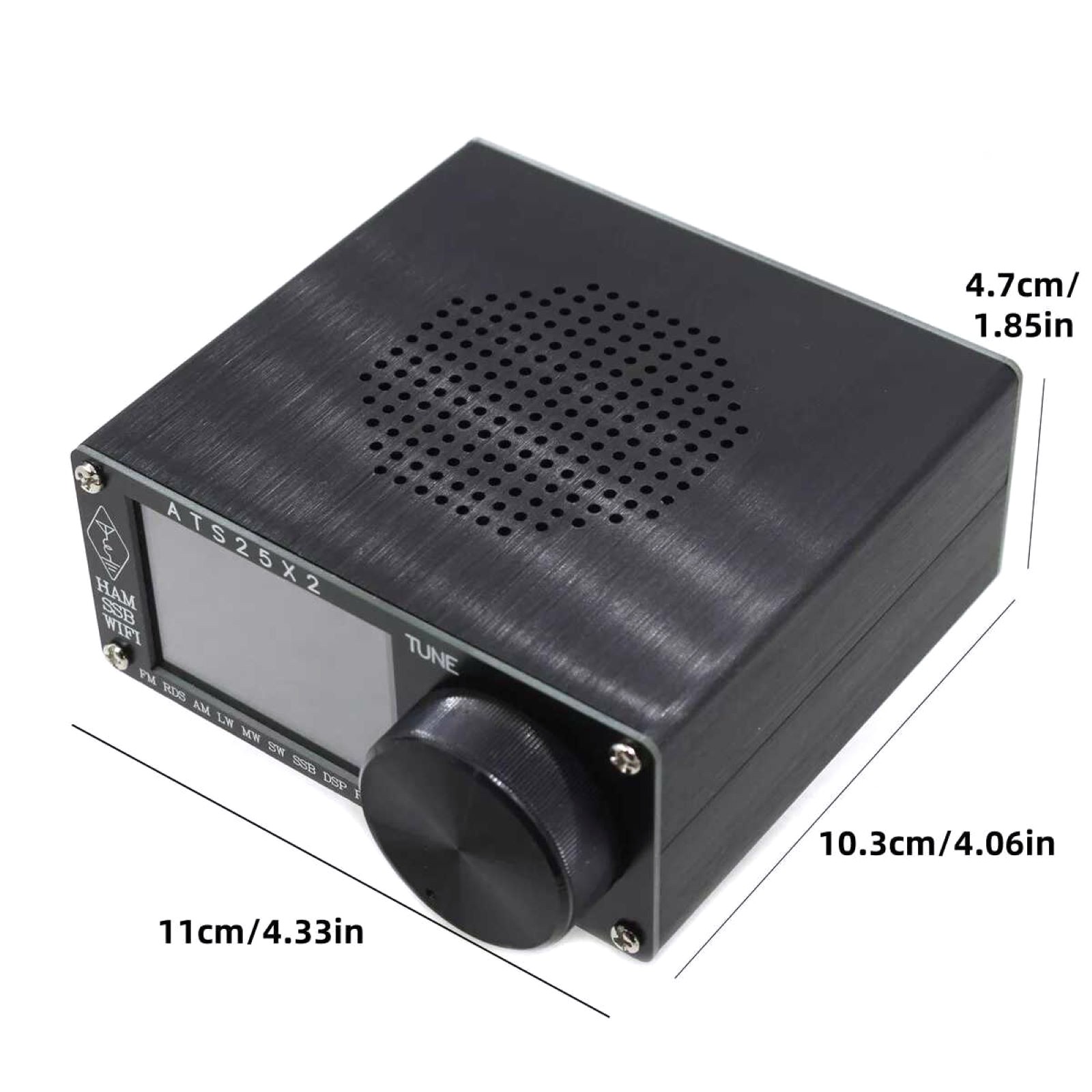 Black ATS25X2 WIFI Radio Receiver FM RDS AM LW MW SW SSB DSP All Band Receiver