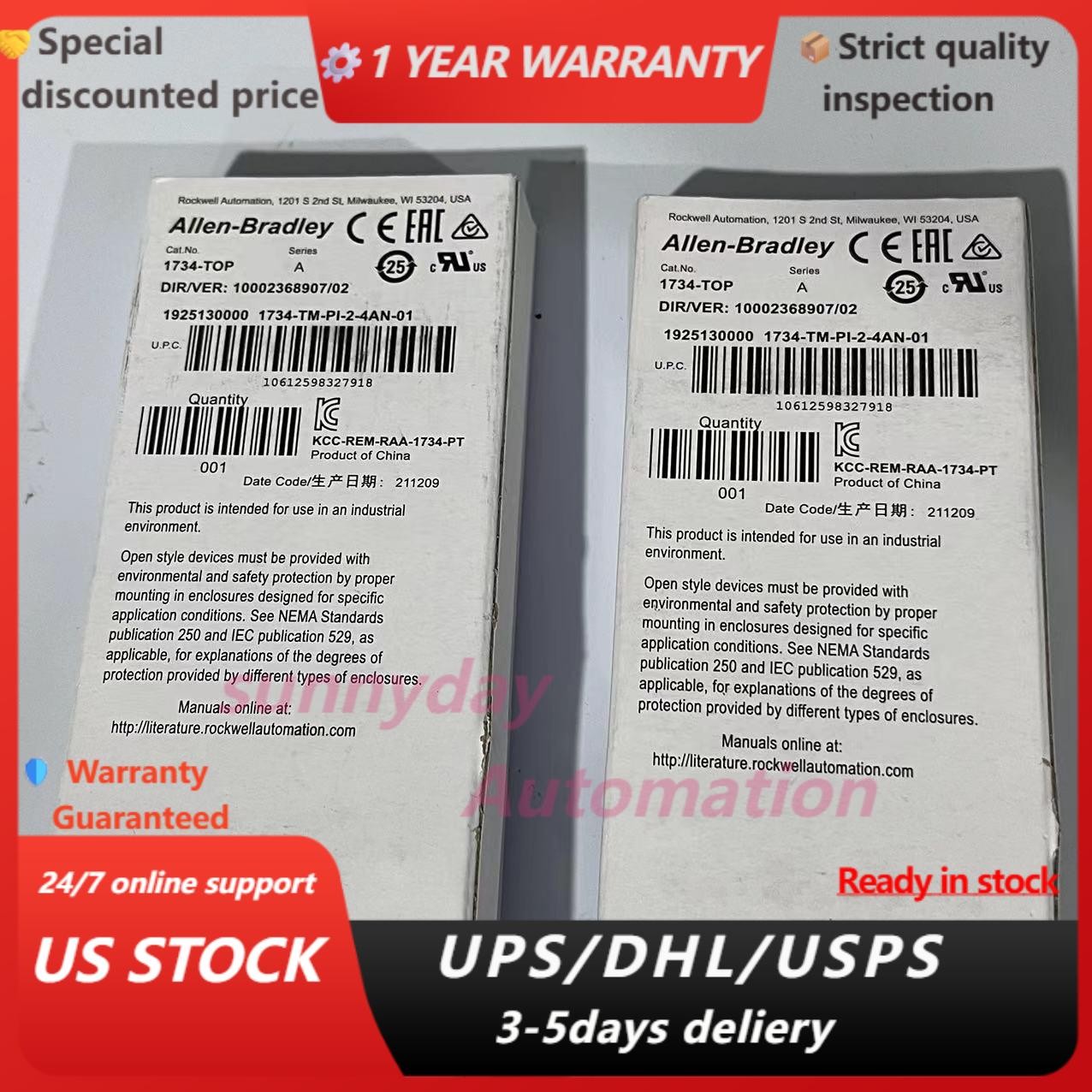 Allen Bradley 1734-TOP POINT I/O 1734TOP Terminal Base 1734TOP US Free Tax