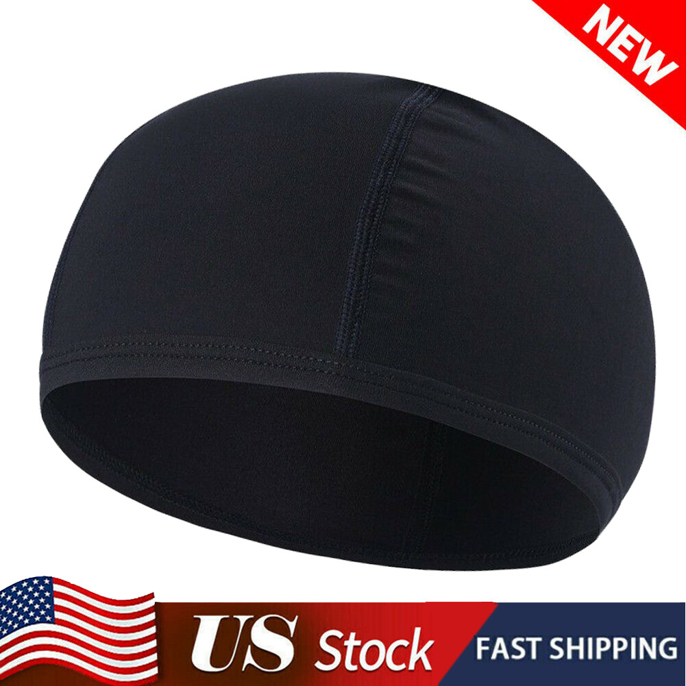 Dome Durag Men's Skull Cap Helmet Liner FootBall Biker Sweat Wicking Beanie Hat