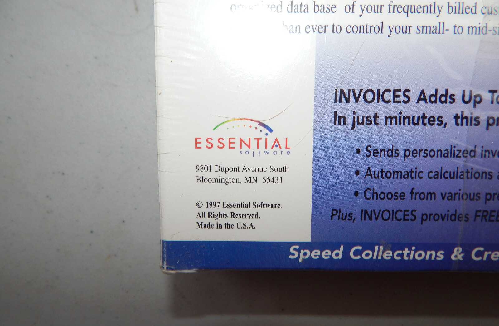 *READ* NOS Sealed 1997 Essential Software Invoices CD