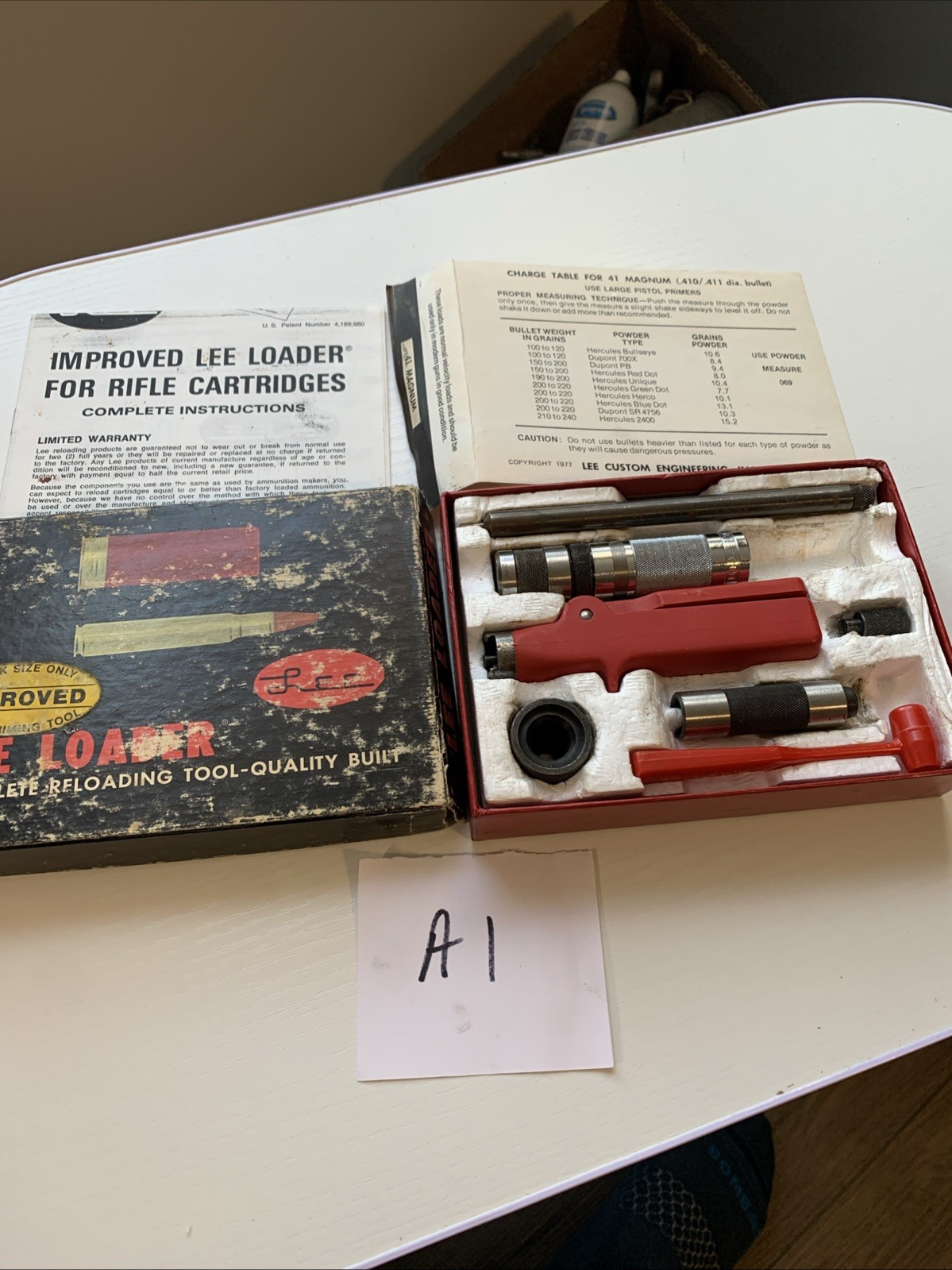 Lee Loader Reloading Set 41 Mag with Box and Papers