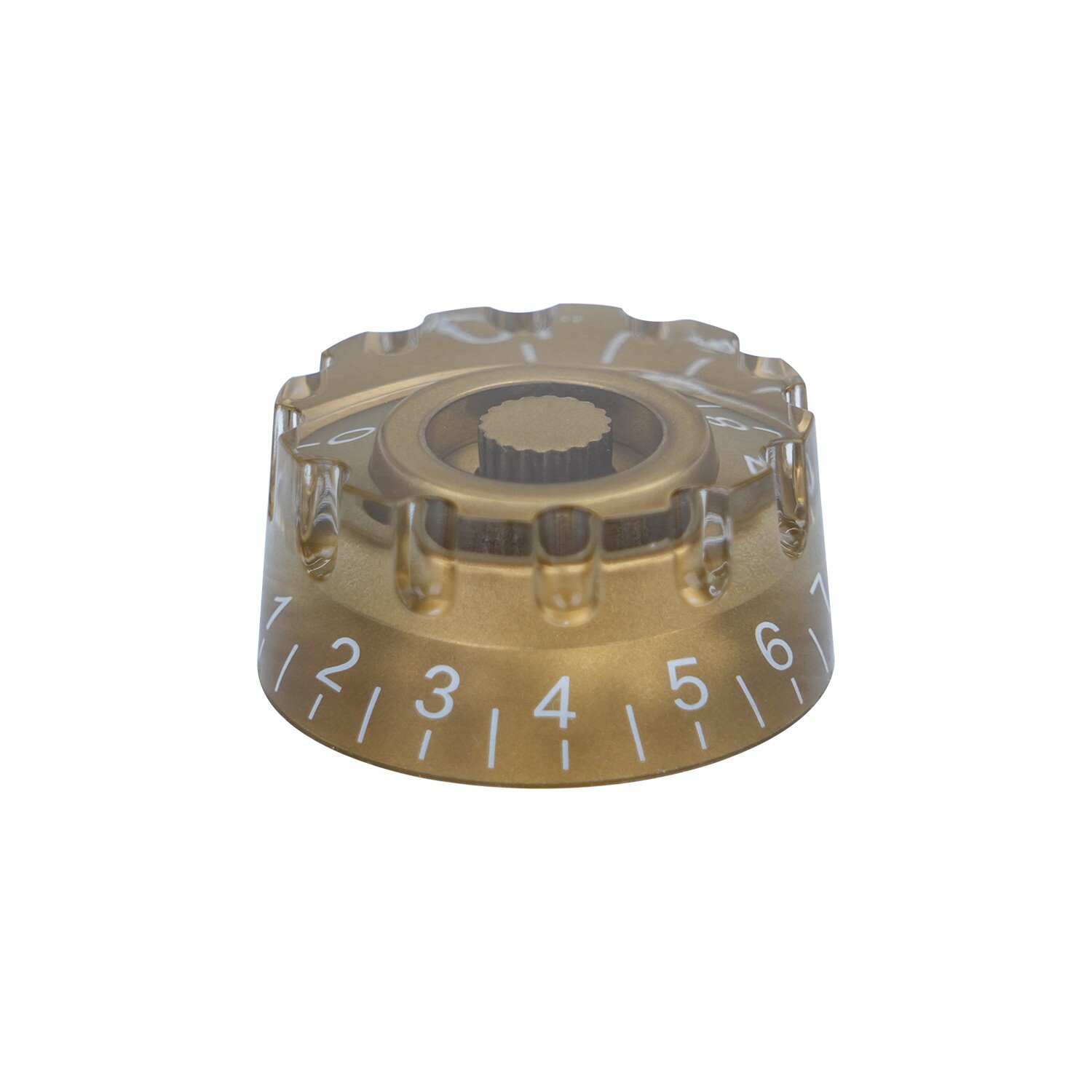 4Pcs Speed Control Knobs Embossed Gold Guitar Knobs Bass Knobs Gear Shape Knobs