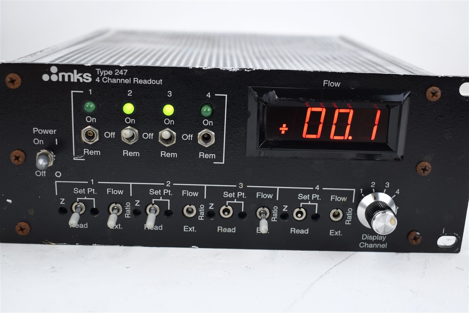 MKS Model 247D 4-Channel Readout Power Supply Mass Flow Controller