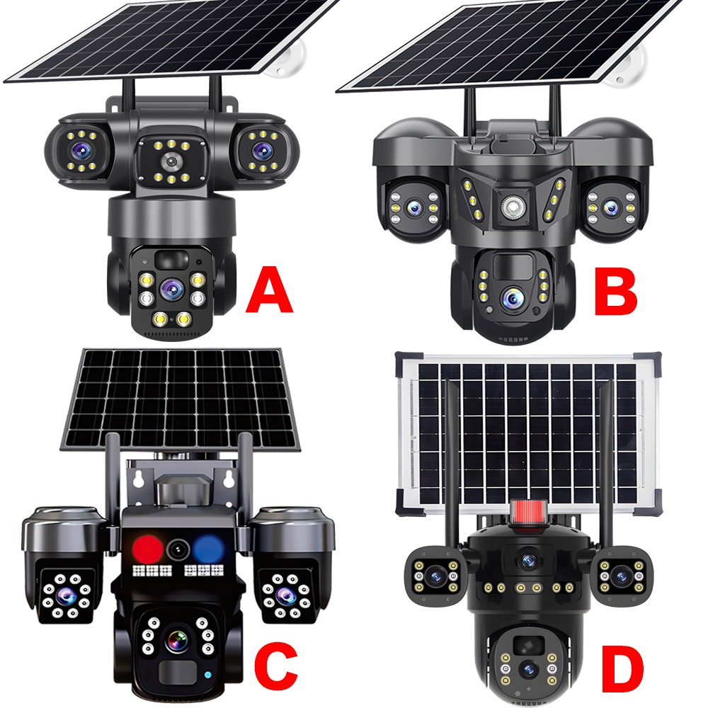 12MP Solar Battery Powered Home Security Camera Outdoor Wifi Wireless PTZ CCTV