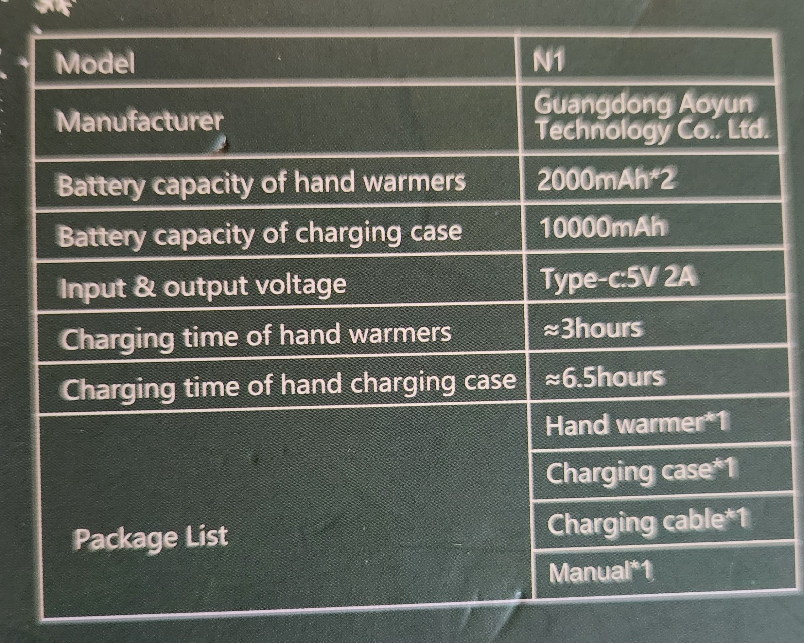 N1 3 In 1 Hand Warmers. Rechargeable. NIB. FREE SHIPPING