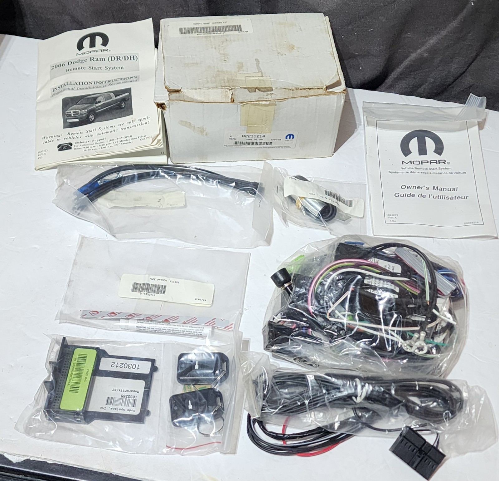 NOS Mopar 82211214 Remote Start System Kit 2006 2007 Dodge Ram 1500 OEM Complete