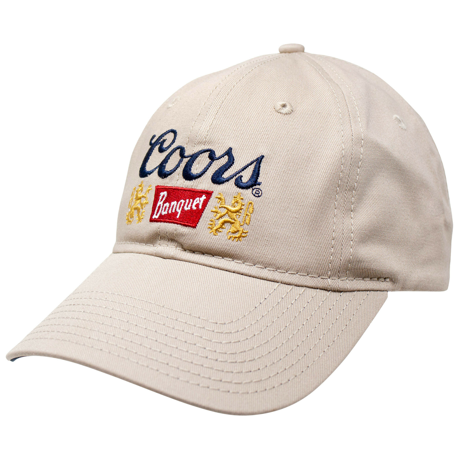 Coors Banquet Beer Logo Adjustable Khaki Hat Beige