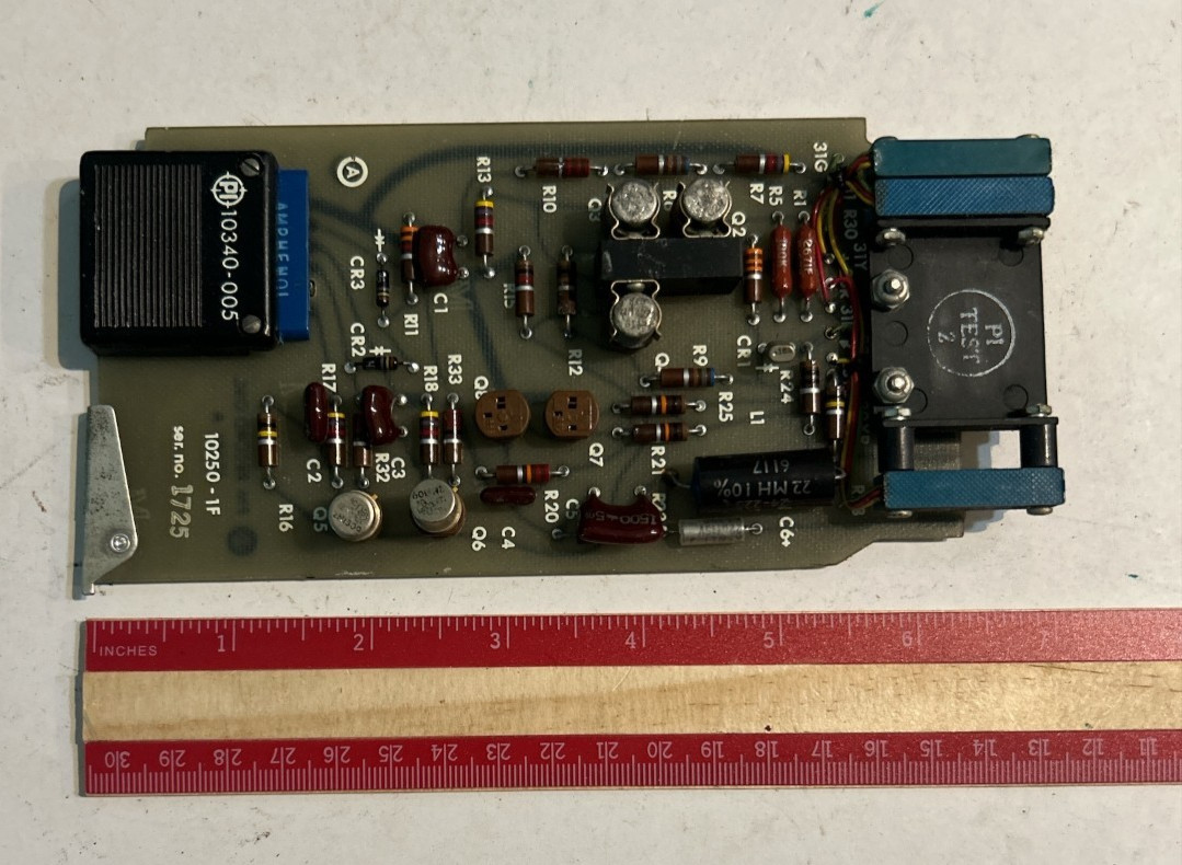 1960S-80S NASA SPACE PROGRAM UNIDENTIFIED CIRCUIT BOARD SER. NO. 1725   A