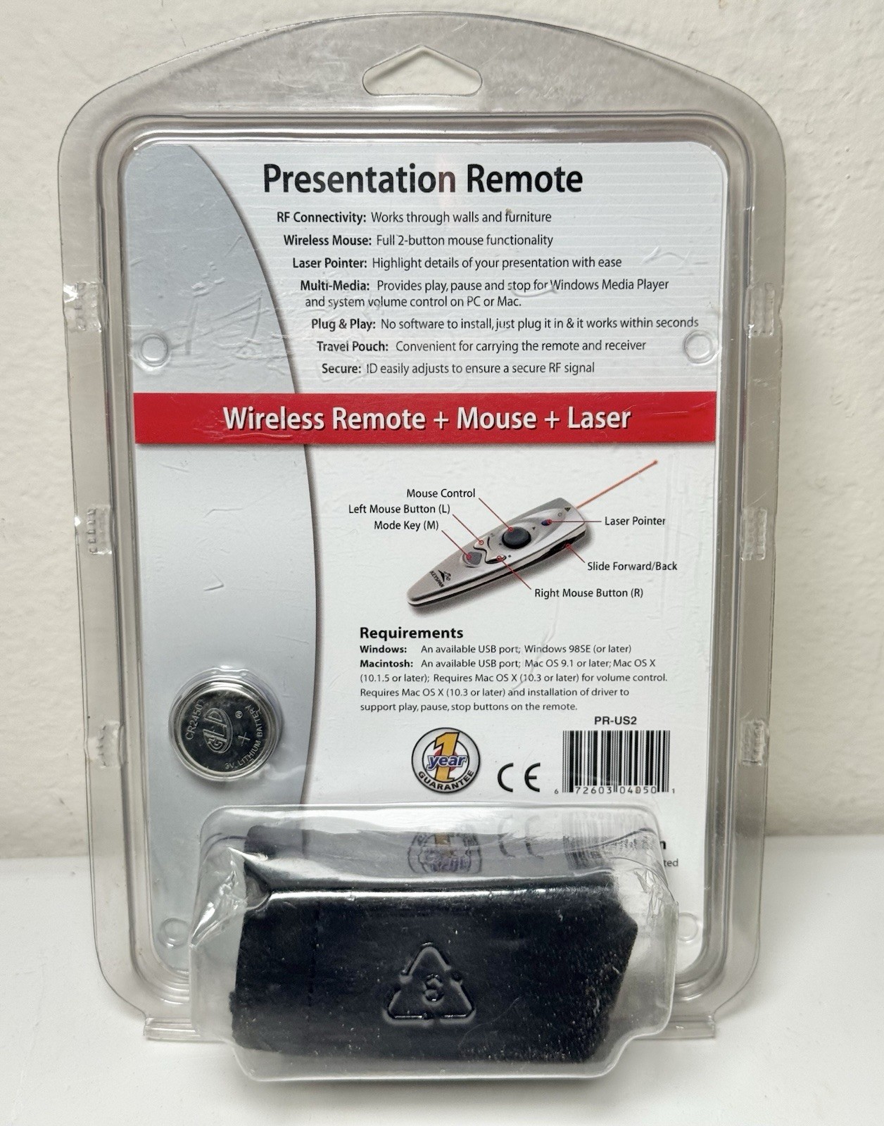 Keyspan Tripp Lite By Eaton PR-US2 Wireless Presentation Remote + Mouse + Laser